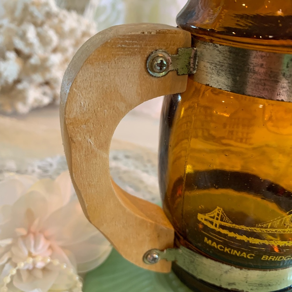 Vintage Amber Glass Stein🍺 - Picture 13 of 15